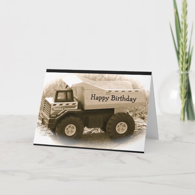 Carte d'anniversaire de camion de Tonka (Devant)