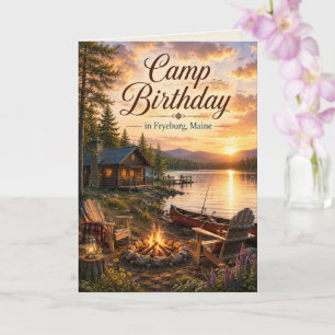 Carte d'anniversaire de camp à Fryeburg dans le Ma