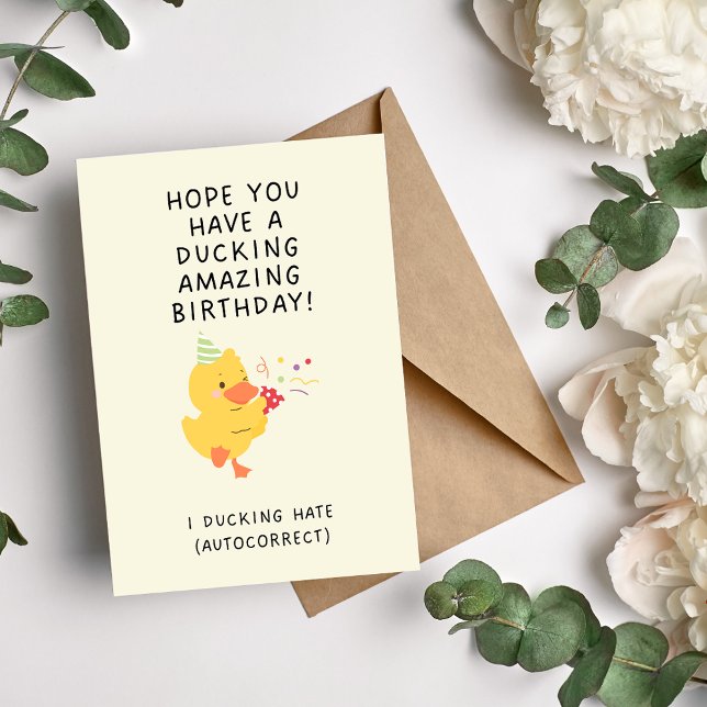 Carte d'anniversaire de canard (Créateur téléchargé)