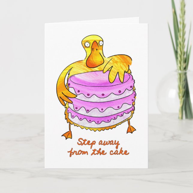 Carte d'anniversaire de canard (Devant)