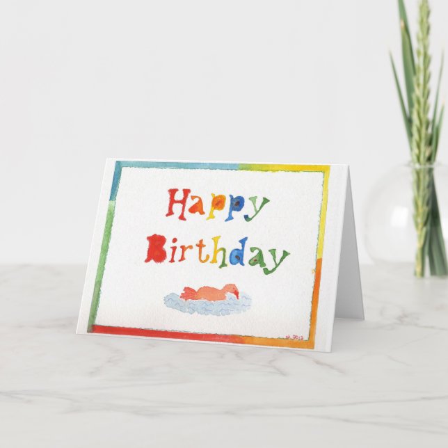 Carte d'anniversaire de canard (Devant)