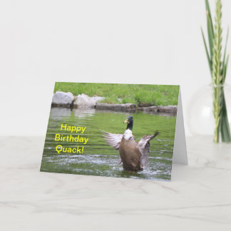 Carte d'anniversaire de canard