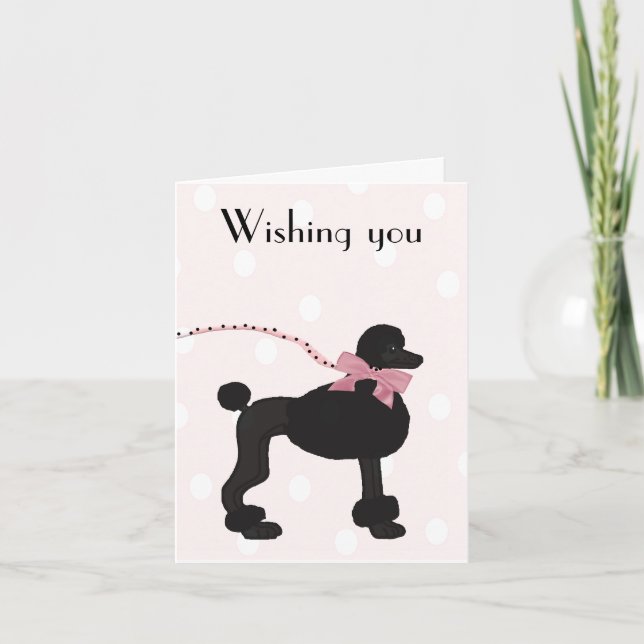 Carte d'anniversaire de caniche (Devant)