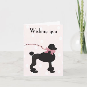 Carte d'anniversaire de caniche