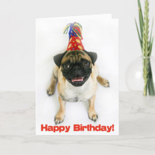Carte d'anniversaire de carlin
