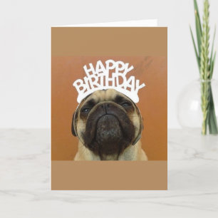 Carte d'anniversaire de carlin