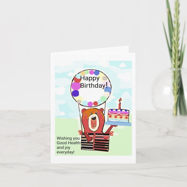 CARTE D'ANNIVERSAIRE DE CARTOON - PORTEZ-VOUS SUR  (Devant)