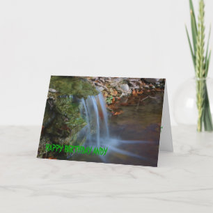 Carte d'anniversaire de cascade