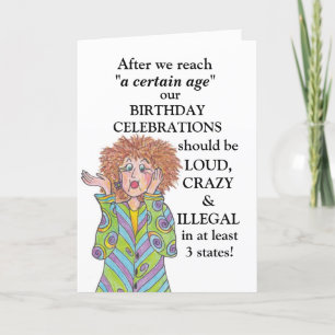 Carte d'anniversaire de certains âges