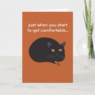 Carte d'anniversaire de chat noir