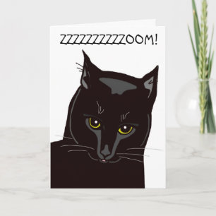 Carte d'anniversaire de chat noir
