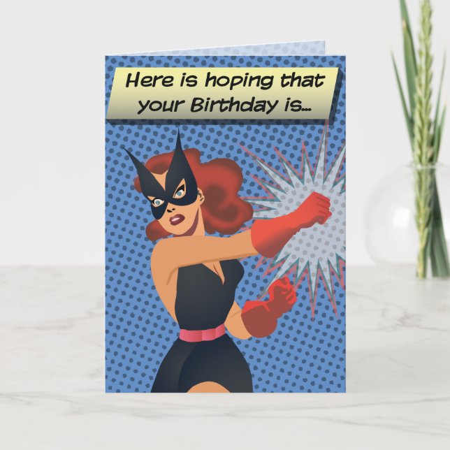 Carte d'anniversaire de Chat Noir Rétro (Devant)