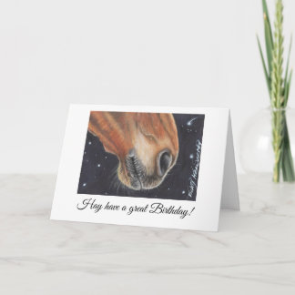 Carte d'anniversaire de cheval