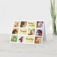 Carte d'anniversaire de cheval