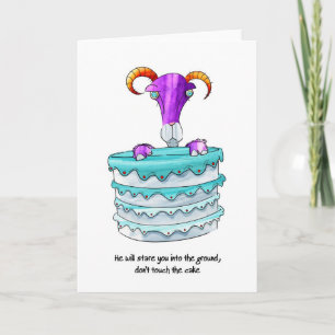 Carte d'anniversaire de chèvre