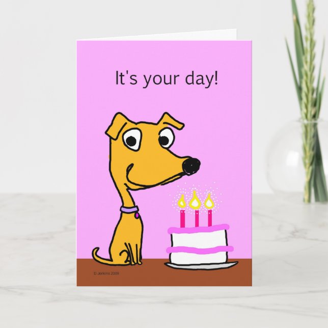 Carte d'anniversaire de chien (Devant)