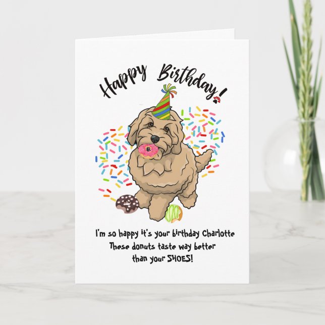 Carte d'Anniversaire de chien de chien de chien de (Devant)