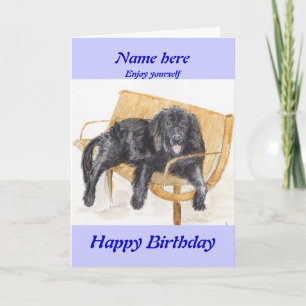 Carte d'anniversaire de chien de Terre-Neuve ajout