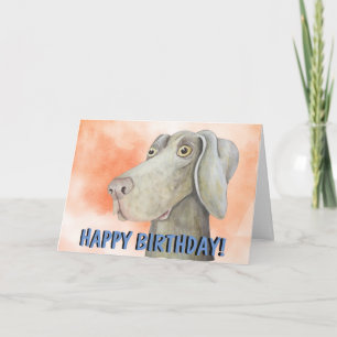 Carte d'anniversaire de chien de Weimaraner