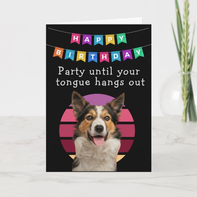 Carte d'anniversaire de chien drôle personnalisée (Devant)