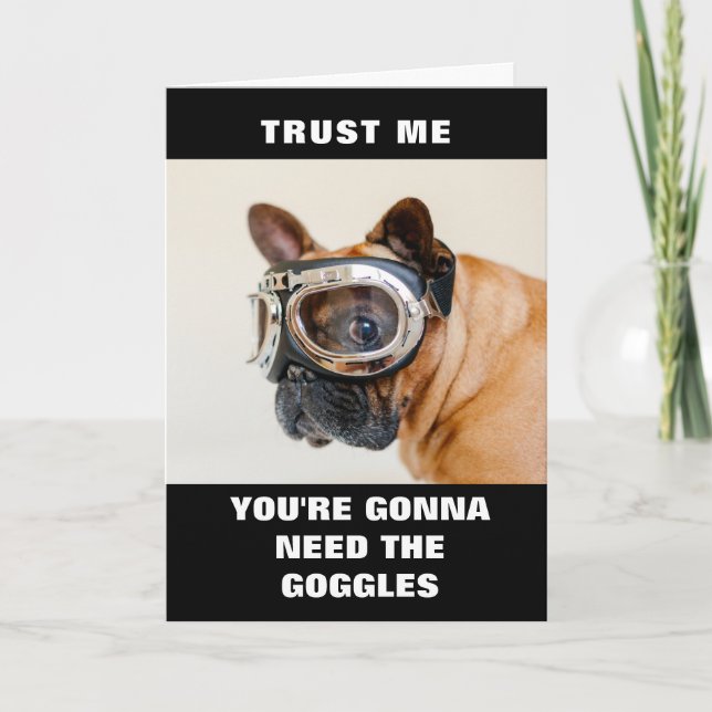 Carte d'anniversaire de chien mignon/retraite/cong (Devant)