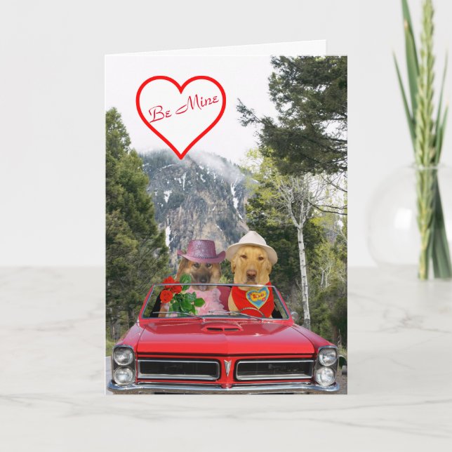 Carte d'anniversaire de chiens mignons (Devant)
