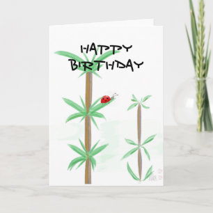 Carte d'anniversaire de coccinelle