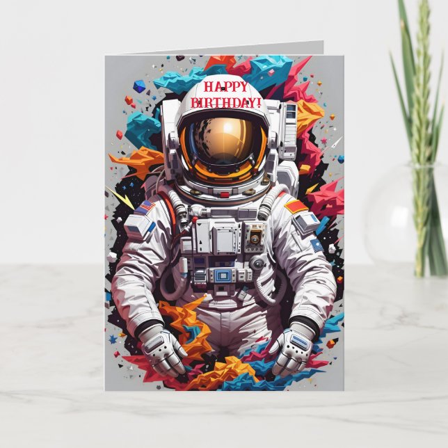 CARTE D'ANNIVERSAIRE DE COLORBURST ASTRO (Devant)