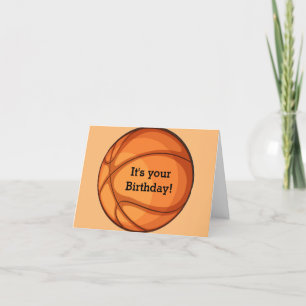 Carte d'anniversaire de conception de basket-ball