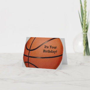 Carte d'anniversaire de conception de basket-ball