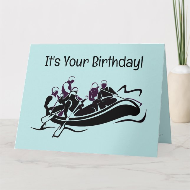 Carte d'anniversaire de conception du Rafting d'ea (Devant)
