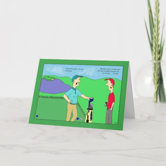 Carte d'anniversaire de conseil de golf (Devant)