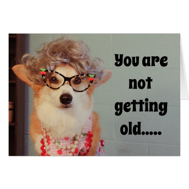 Carte d'anniversaire de Corgi (Devant horizontal)