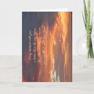 Carte d'anniversaire de coucher de soleil