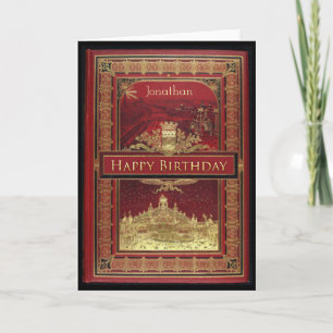Carte d'anniversaire de couverture vintage