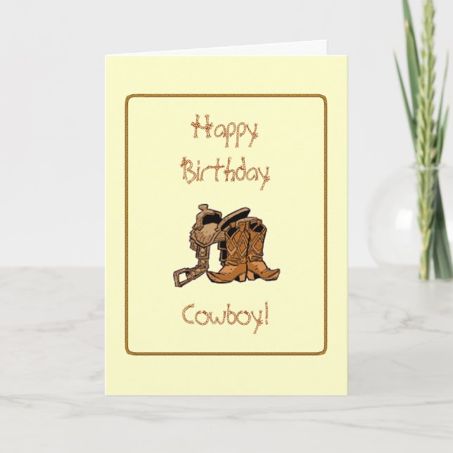 Carte d'anniversaire de Cowboy (Devant)