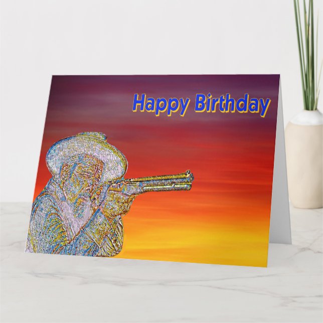 Carte d'anniversaire de Cowboy (Devant)