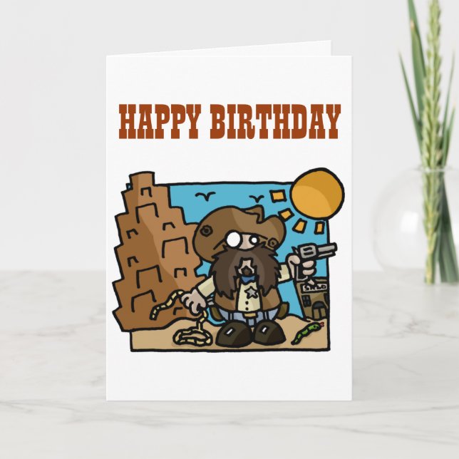 Carte d'anniversaire de Cowboy (Devant)