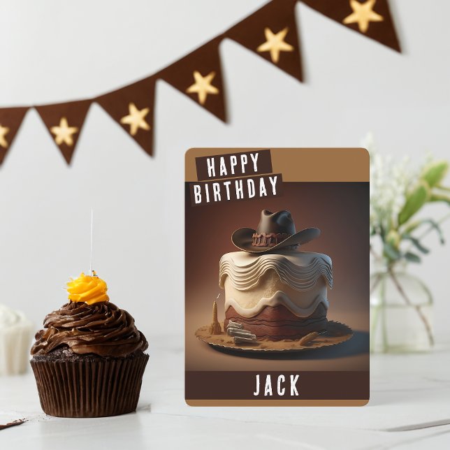 Carte d'anniversaire de Cowboy (Créateur téléchargé)