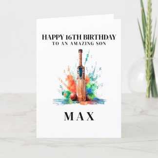 Carte d'anniversaire de cricket personnalisée