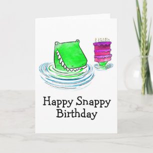Carte d'anniversaire de crocodile