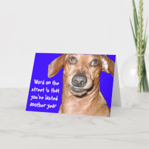 Carte d'anniversaire de Dachshund