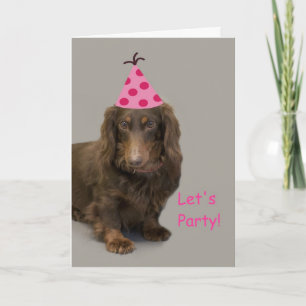 Carte d'anniversaire de Dachshund par thème pour u