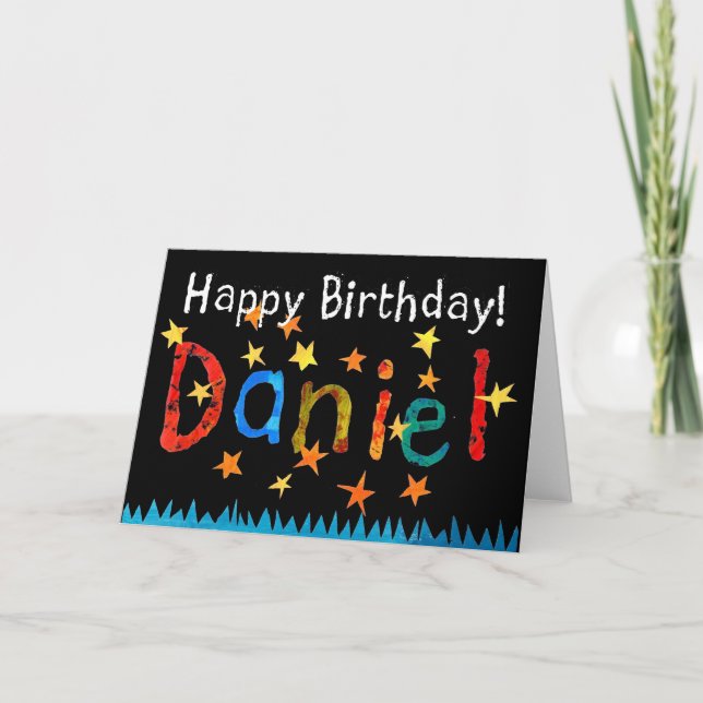 Carte d'anniversaire de "Daniel" (noir) (Devant)