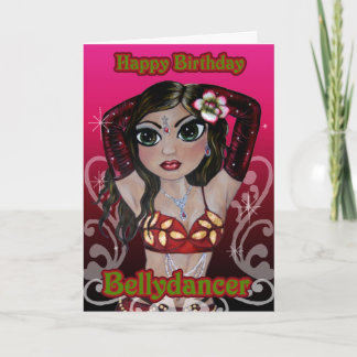 Carte d'anniversaire de danse du ventre