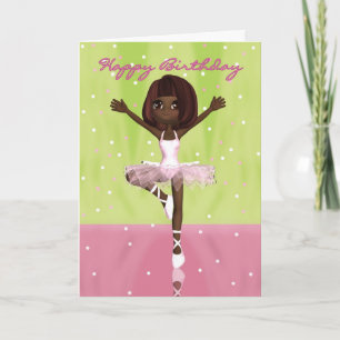 Carte d'anniversaire de danseur classique - BAL