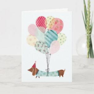 Carte d'anniversaire de Daschund