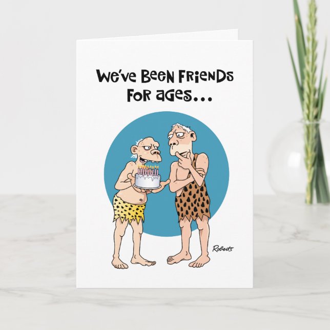 Carte d'anniversaire de deux anciens amis (Devant)