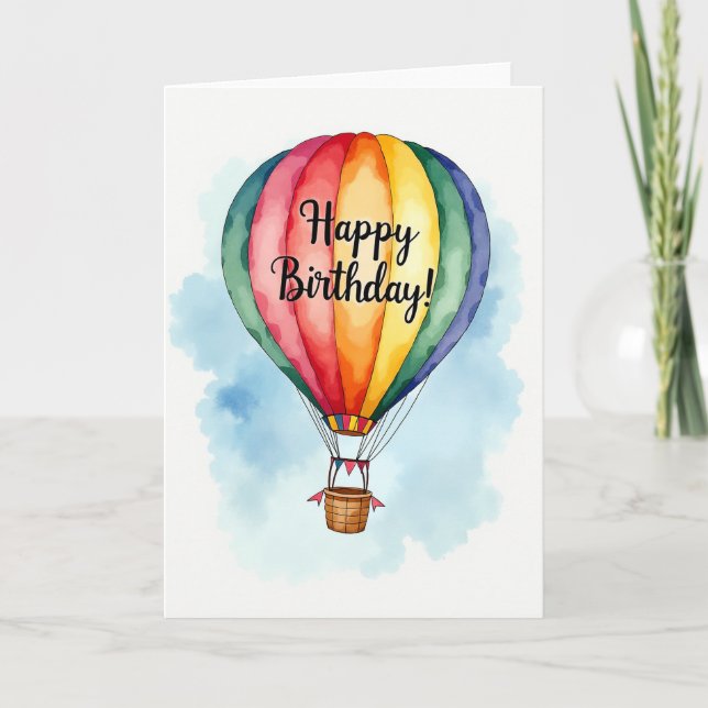 Carte d'anniversaire de dirigeable élévateur (Devant)