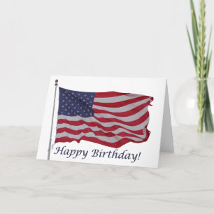 carte d'anniversaire de drapeau américain